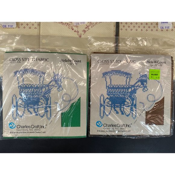 VTG Hopscotch Charles Craft Country Lane Cross Stitch Fabric Mixed Lot of 9 - Picture 5 of 6